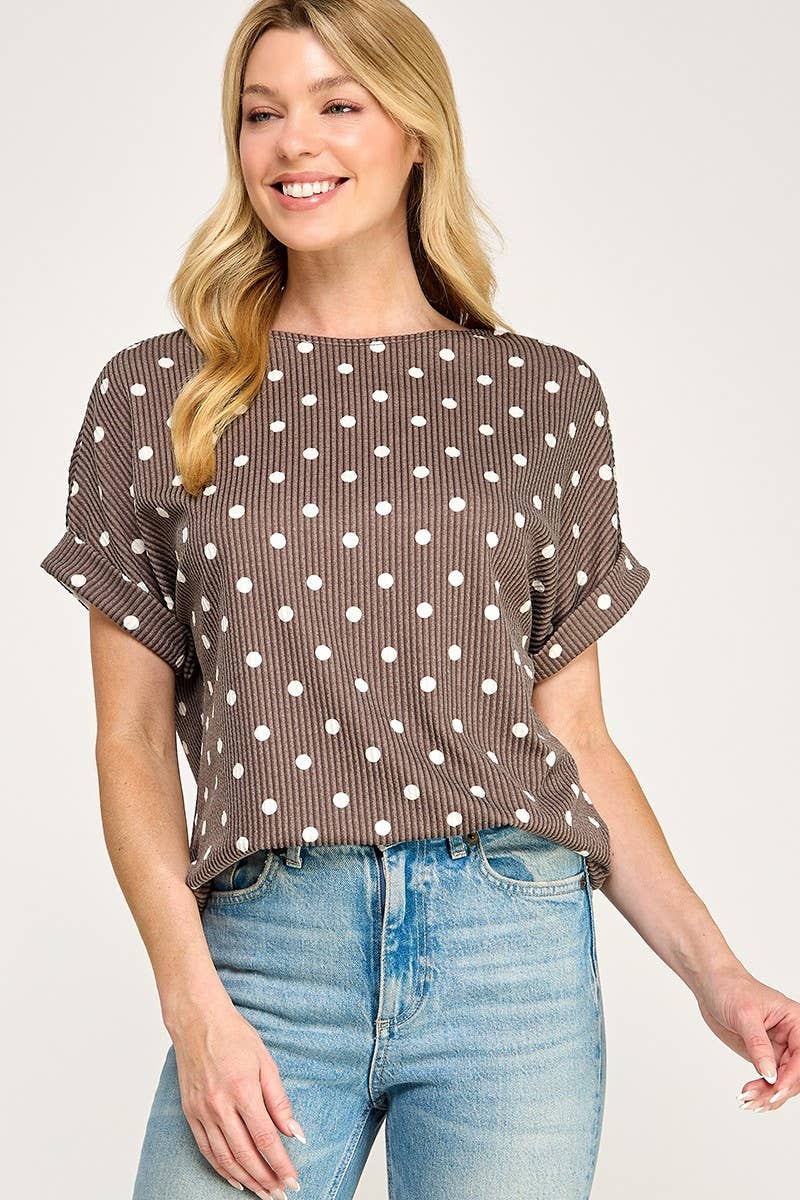 Polka Dot Pattern Top