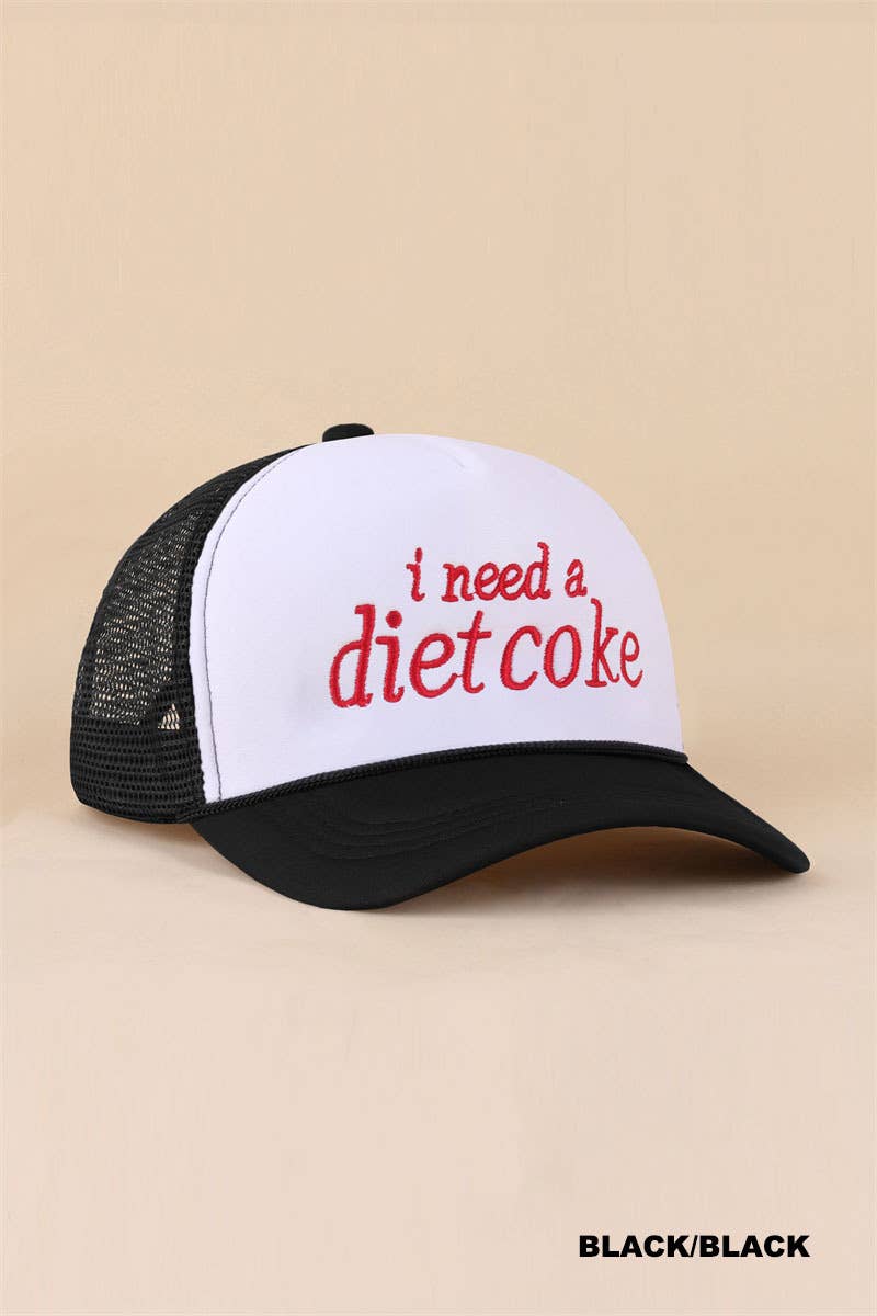 I Need A Diet Coke Two Tone Trucker Mesh Hat