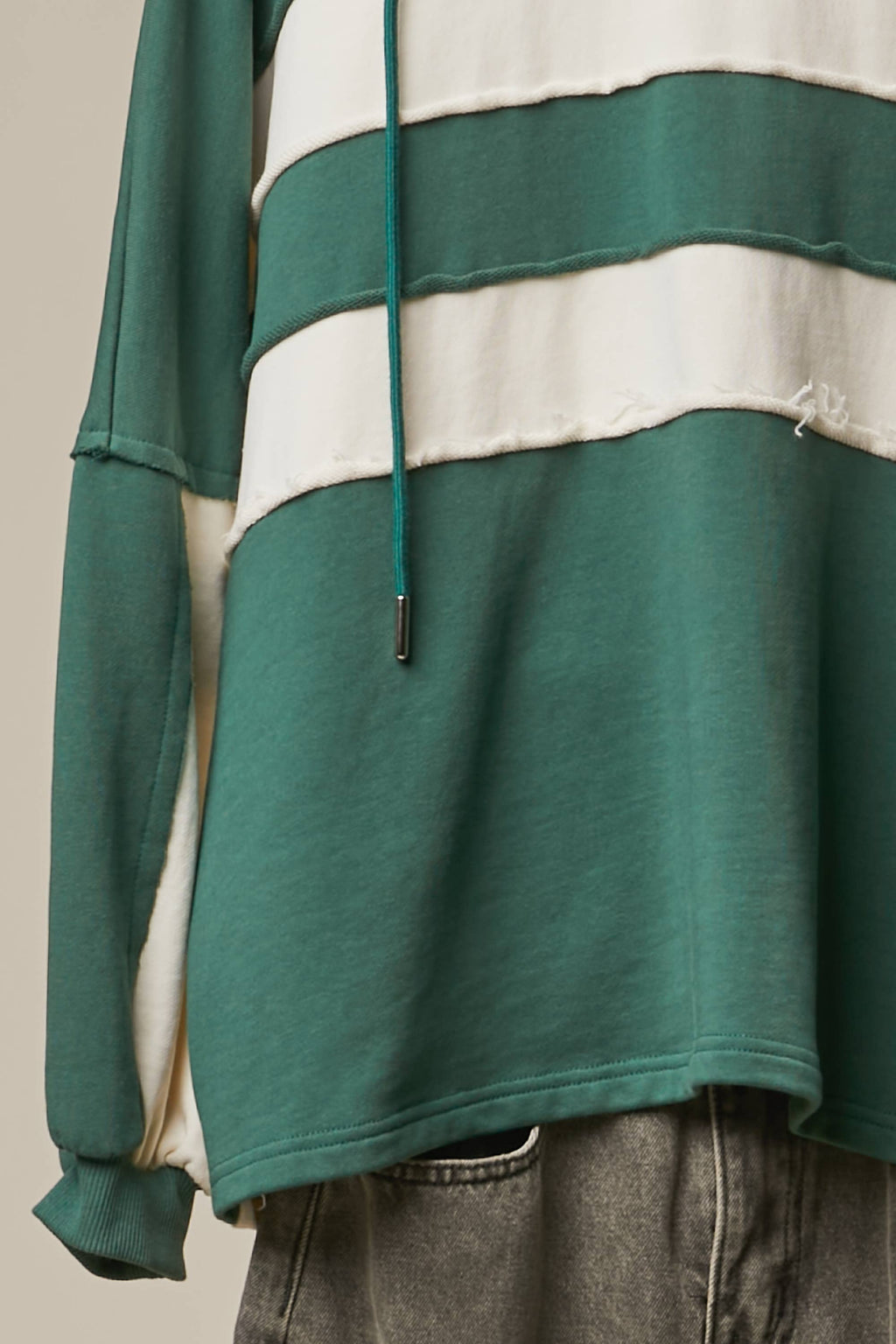 Retro Patchwork Colorblock Hoodie