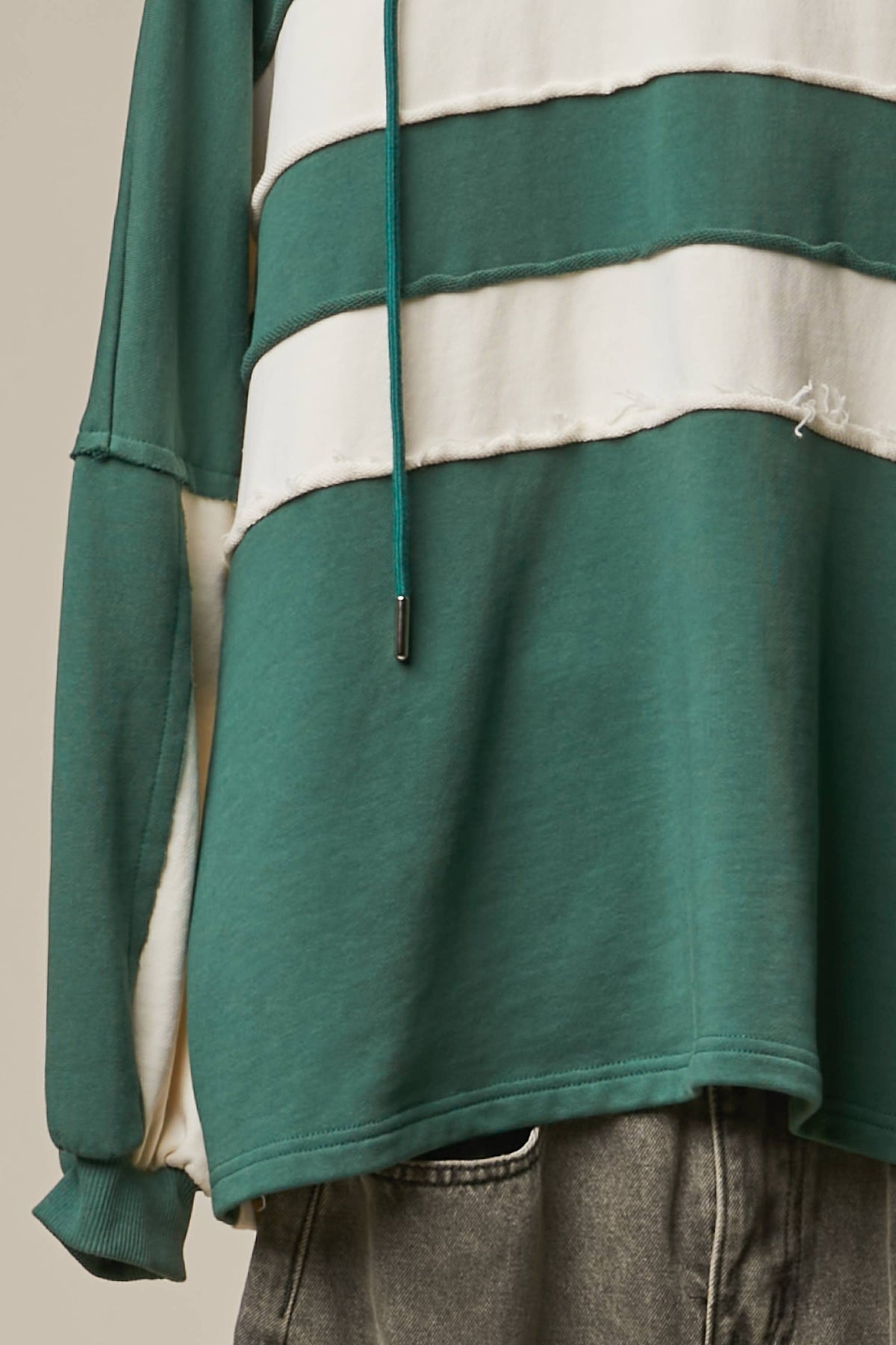 Retro Patchwork Colorblock Hoodie