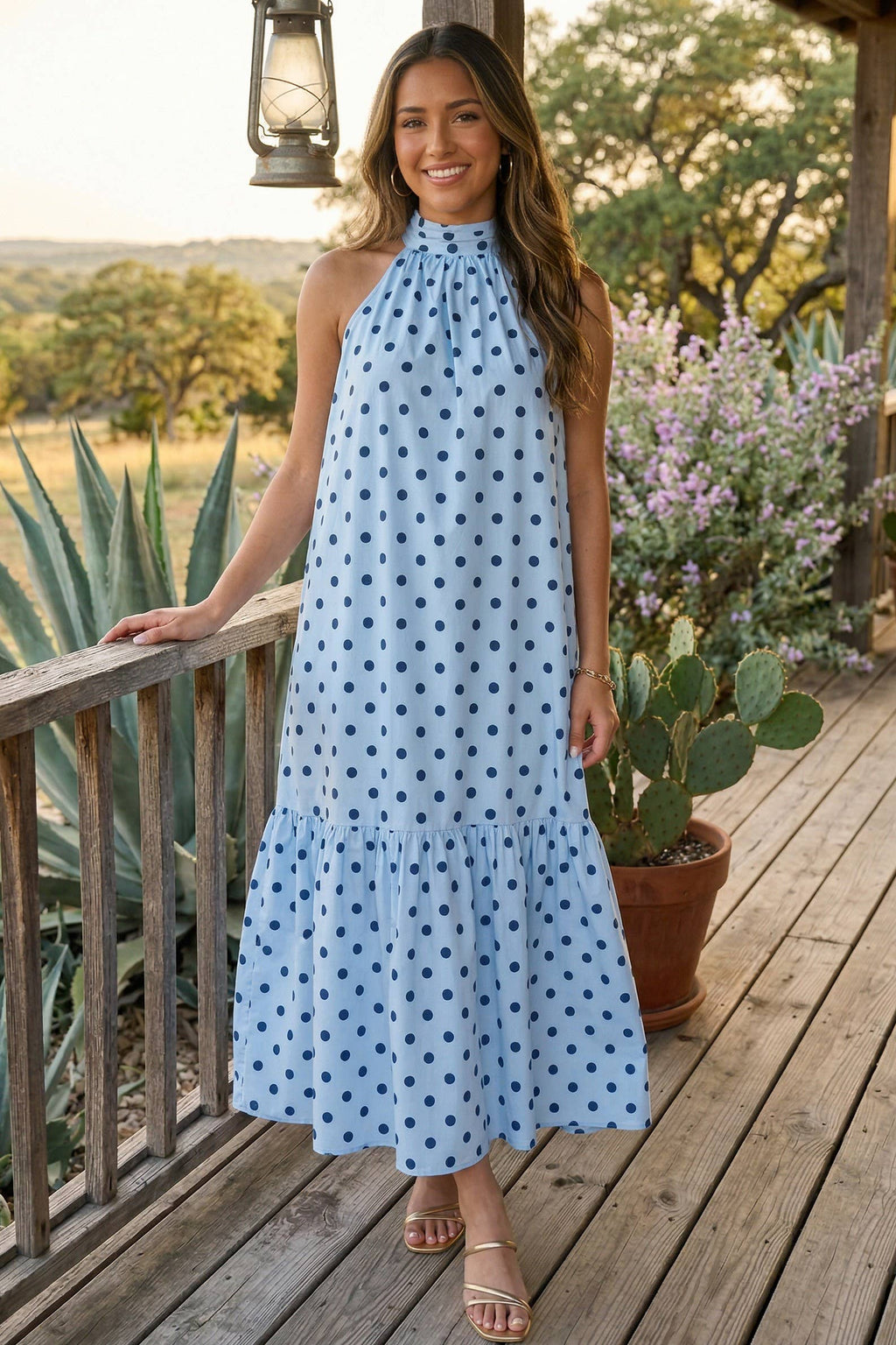 Polka Dot Maxi Dress