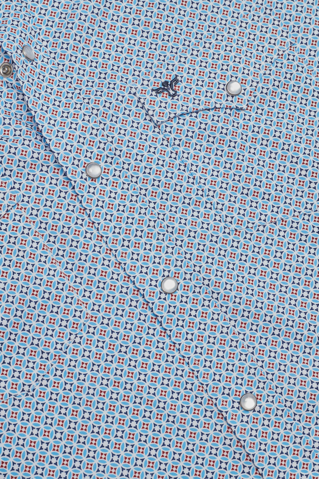 Men's Western Pearl Snap Aztec Print Shirt