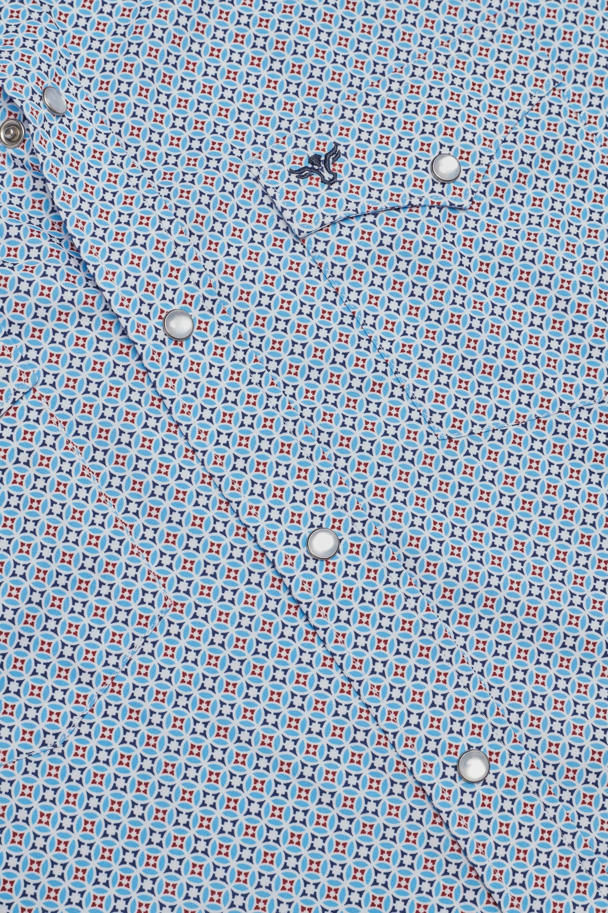 Men's Western Pearl Snap Aztec Print Shirt
