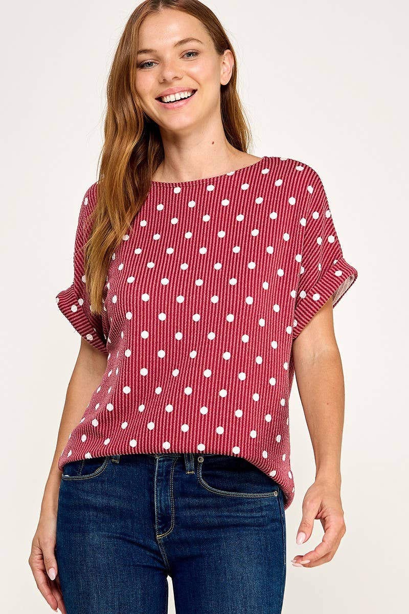 Polka Dot Pattern Top