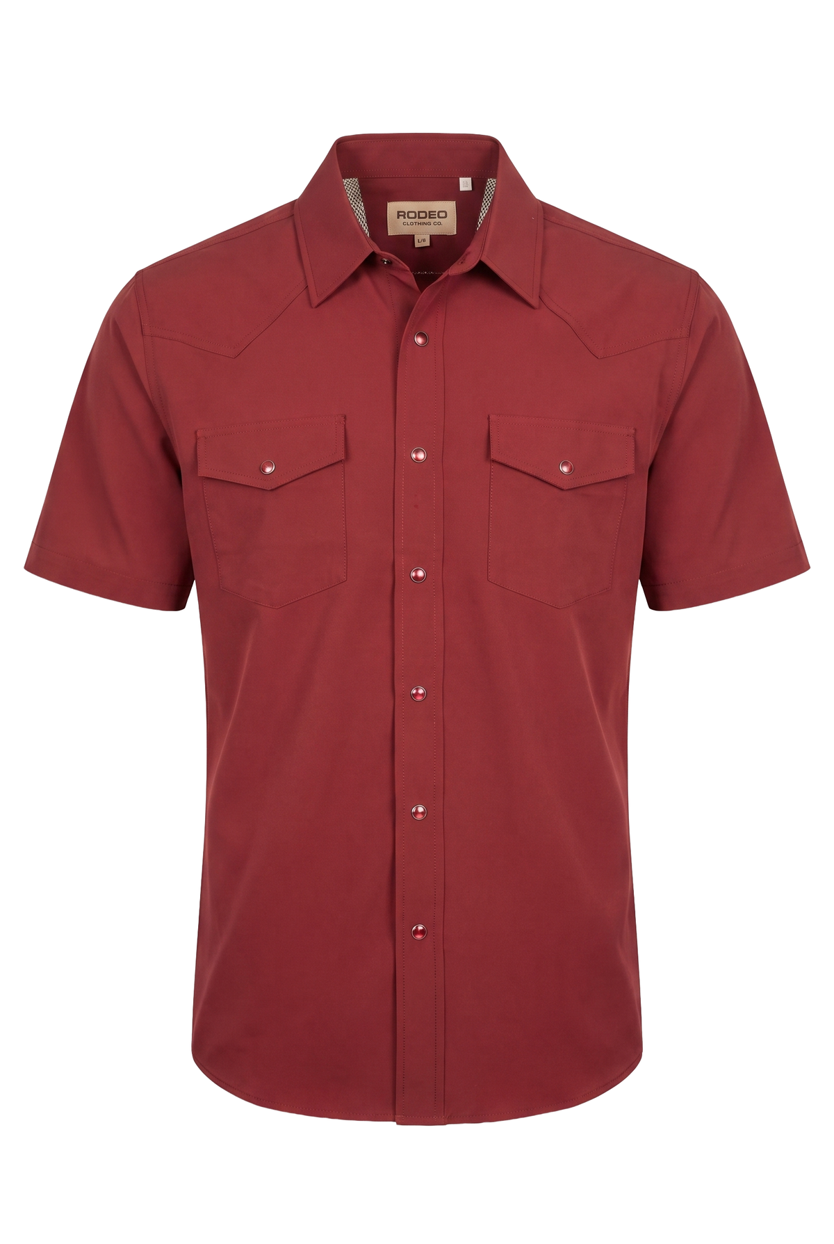 Men’s UPF 50+ Sun Protection Short Sleeve Western Shirt