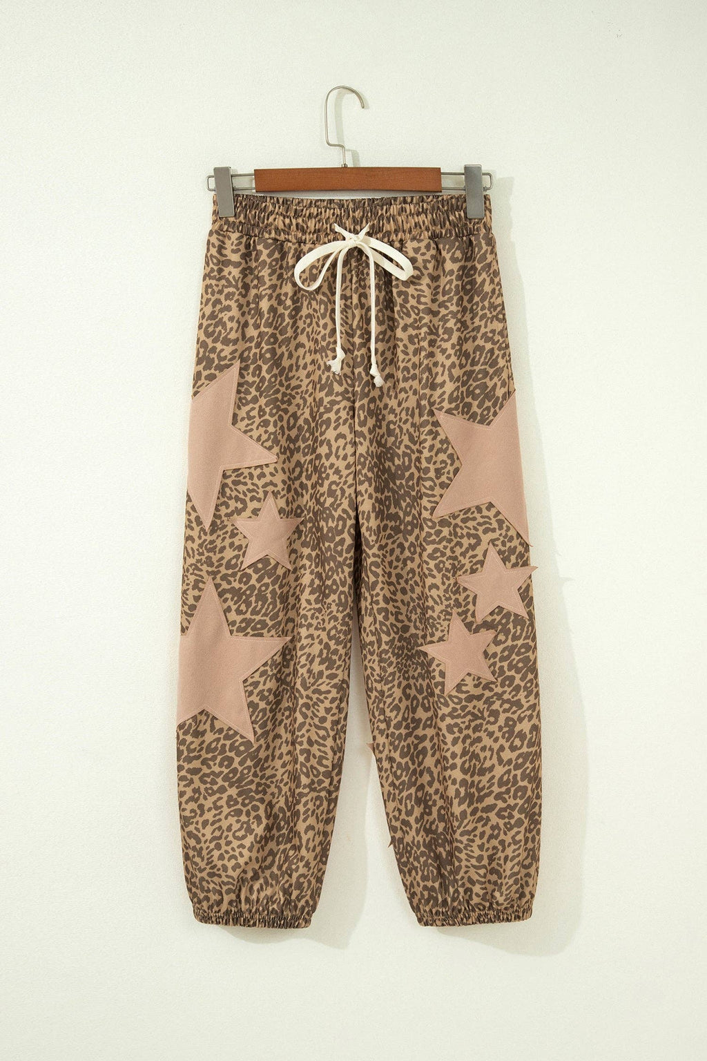 Leopard Western Star Patched Jogger Pants