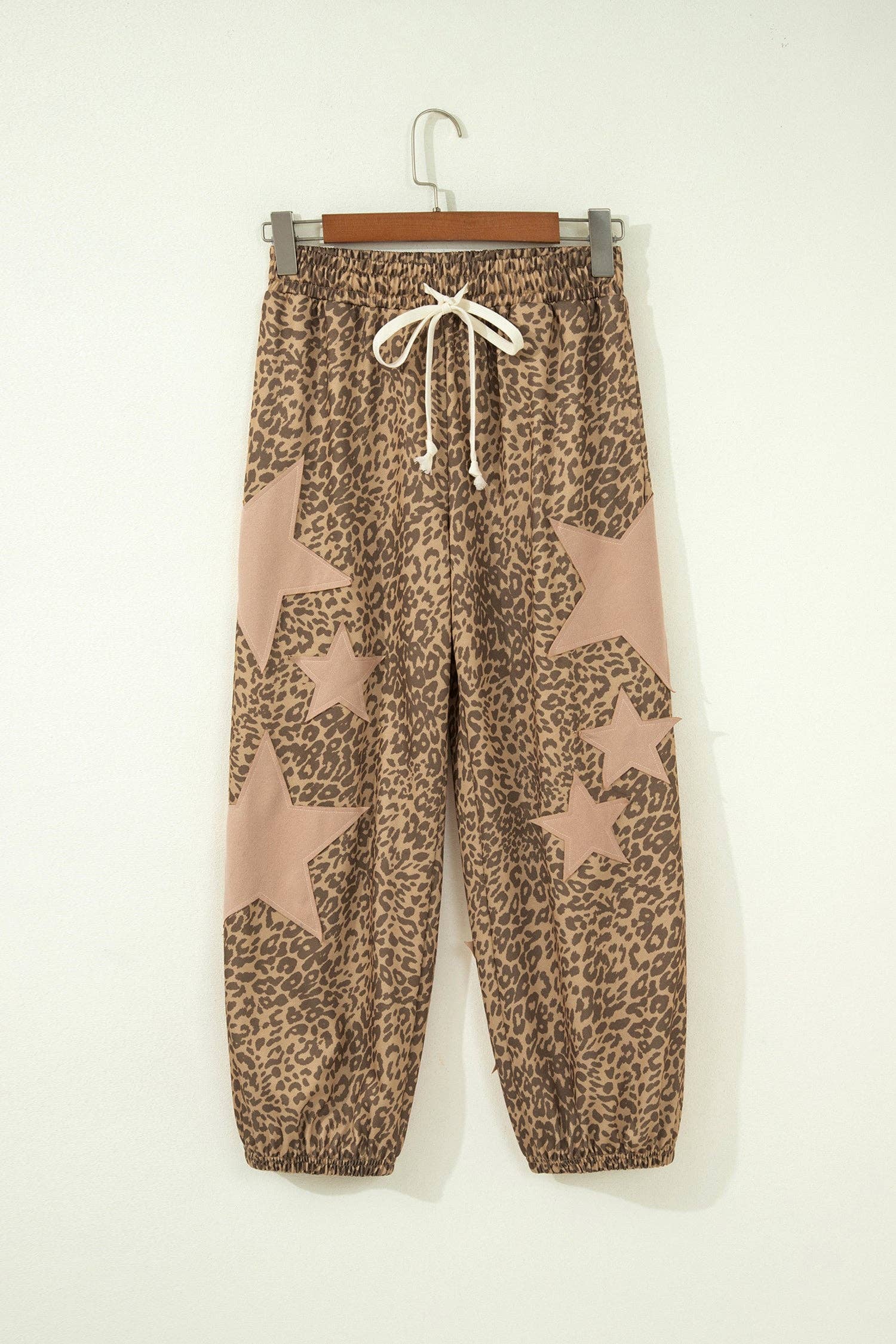 Leopard Western Star Patched Jogger Pants