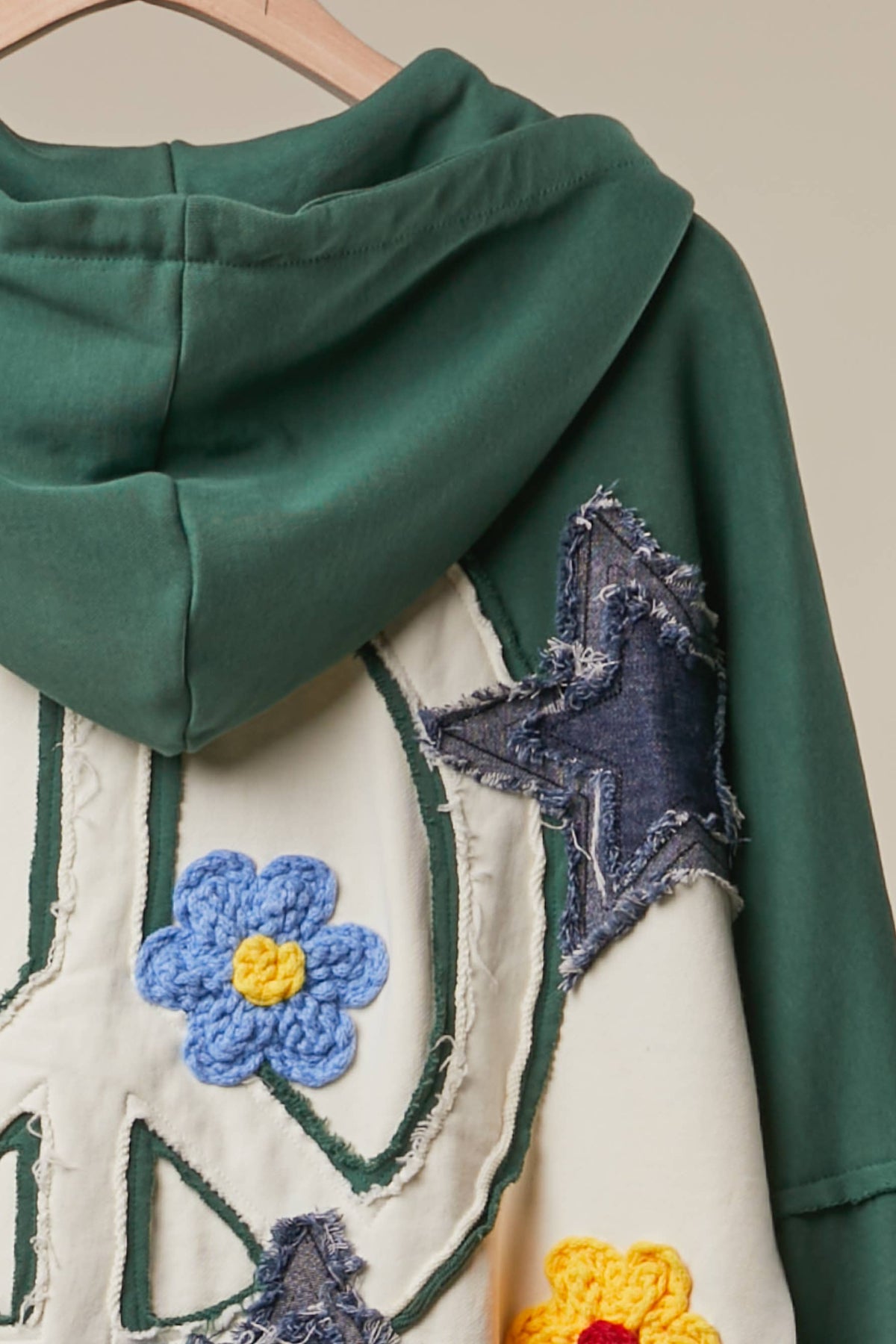 Retro Patchwork Colorblock Hoodie