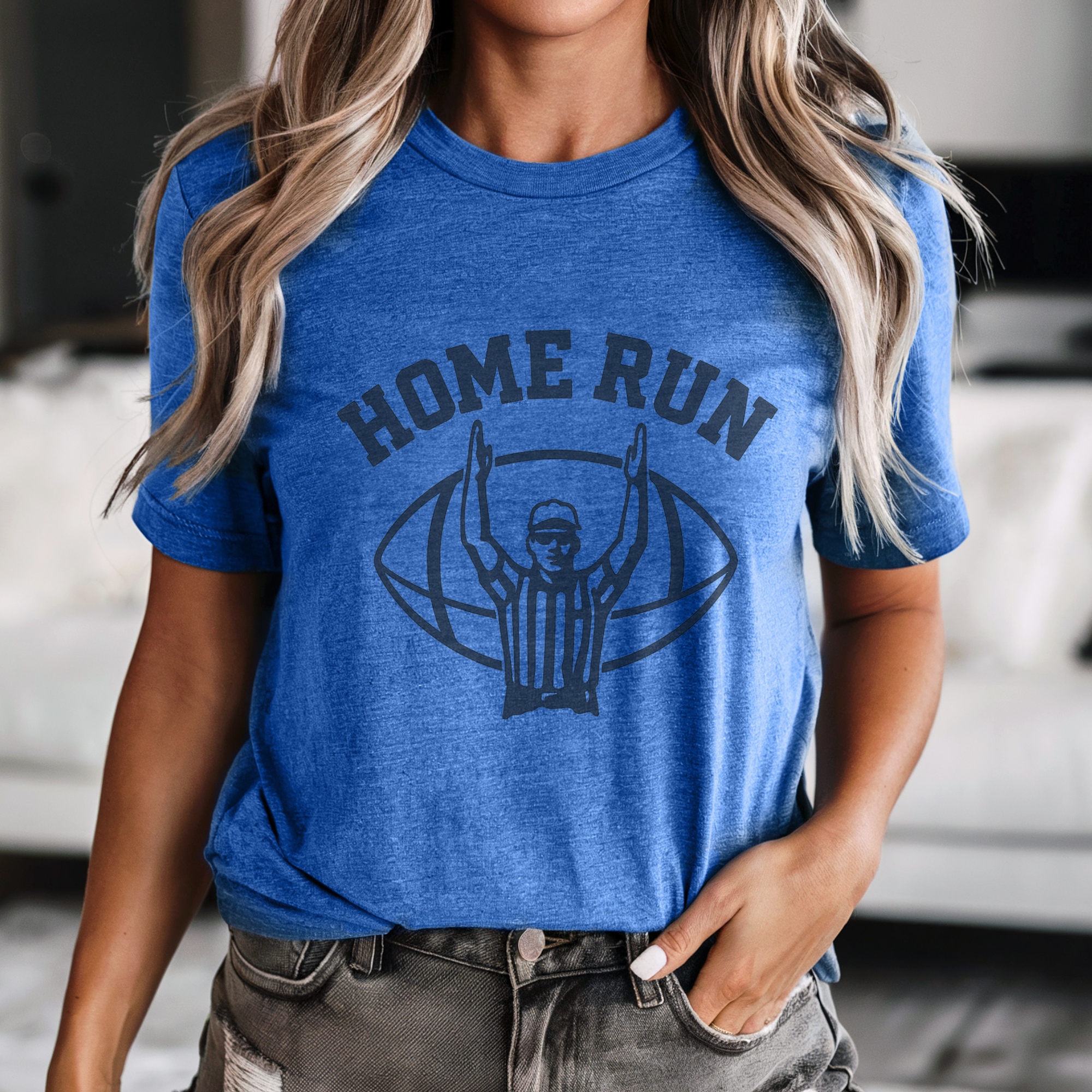Home Run Funny Football Unisex Graphic T-Shirt