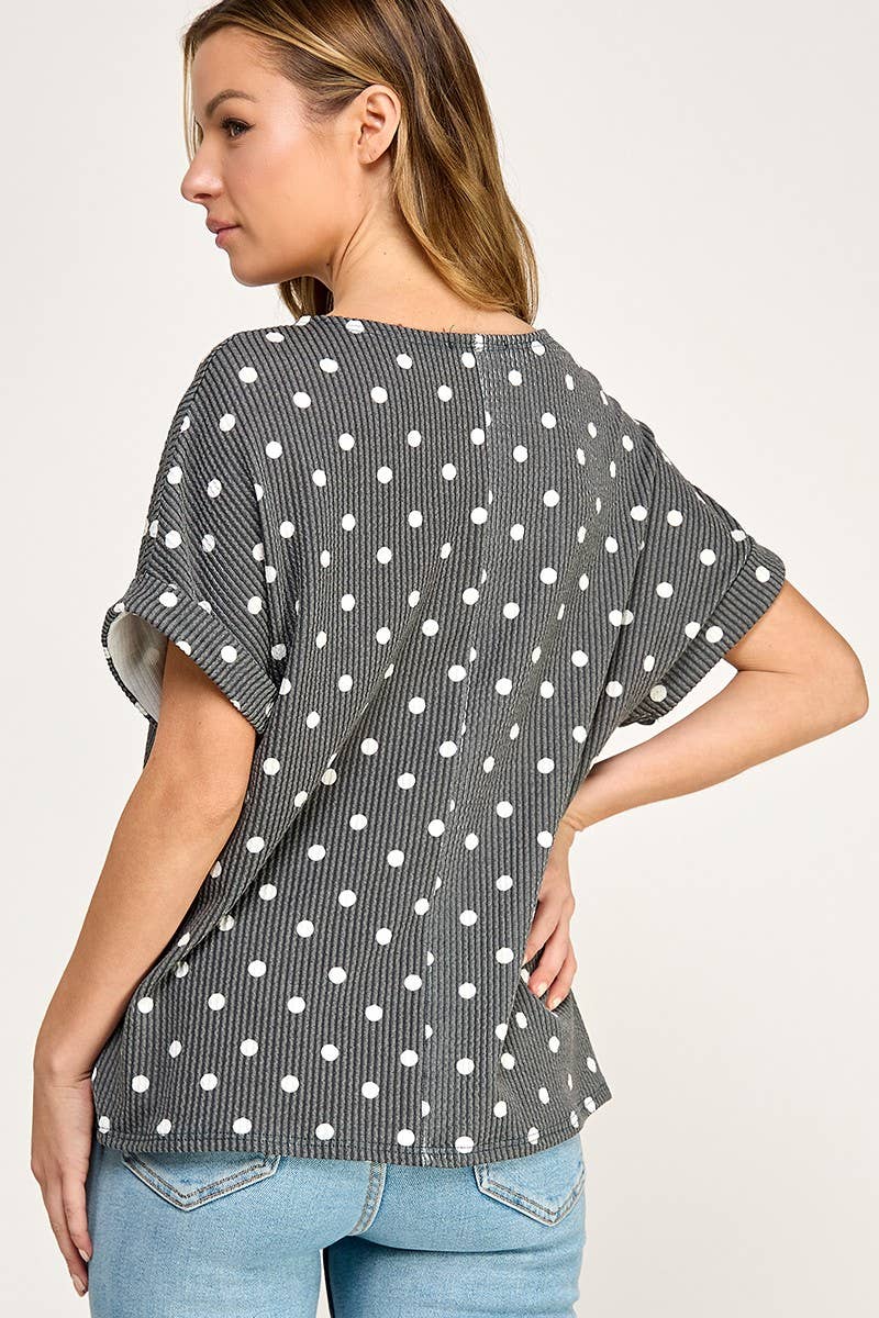 Polka Dot Pattern Top