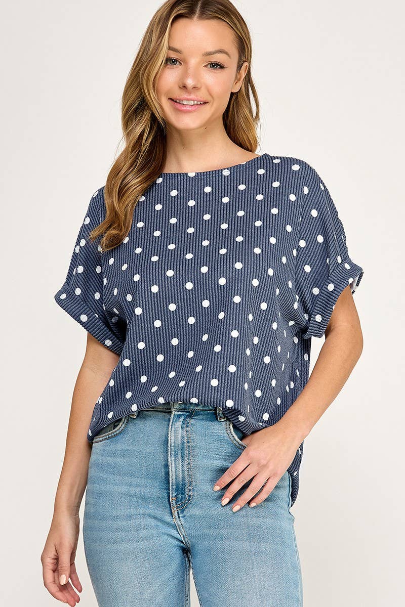 Polka Dot Pattern Top