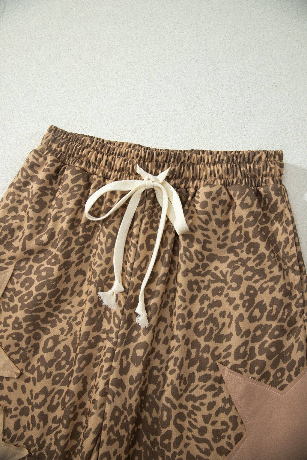 Leopard Western Star Patched Jogger Pants