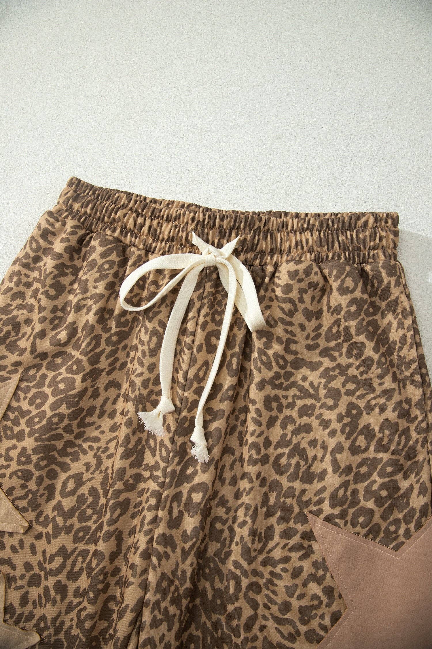 Leopard Western Star Patched Jogger Pants