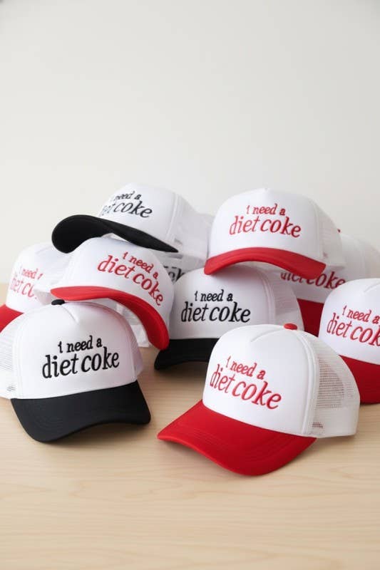 I Need A Diet Coke Two Tone Trucker Mesh Hat