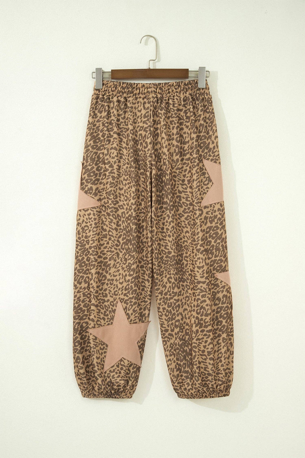 Leopard Western Star Patched Jogger Pants
