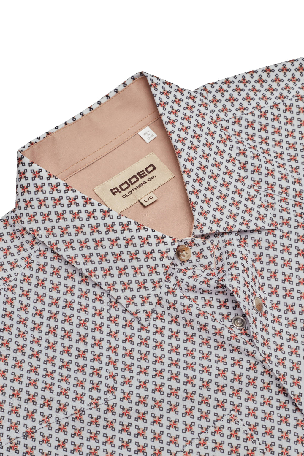 Men's Western Pearl Snap Aztec Print Shirt