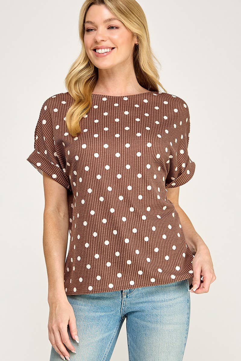 Polka Dot Pattern Top