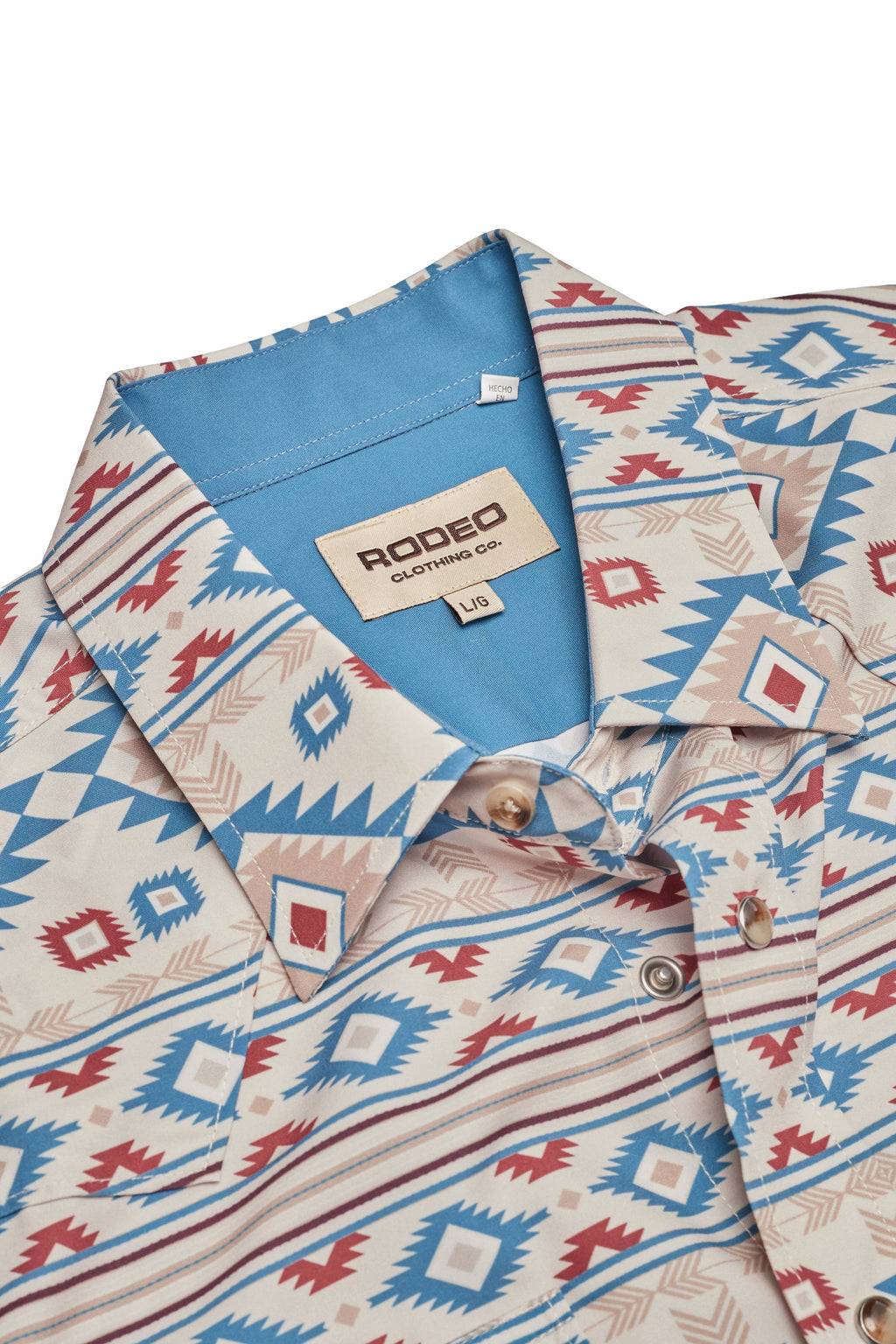 Men's Western Pearl Snap Aztec Print Shirt