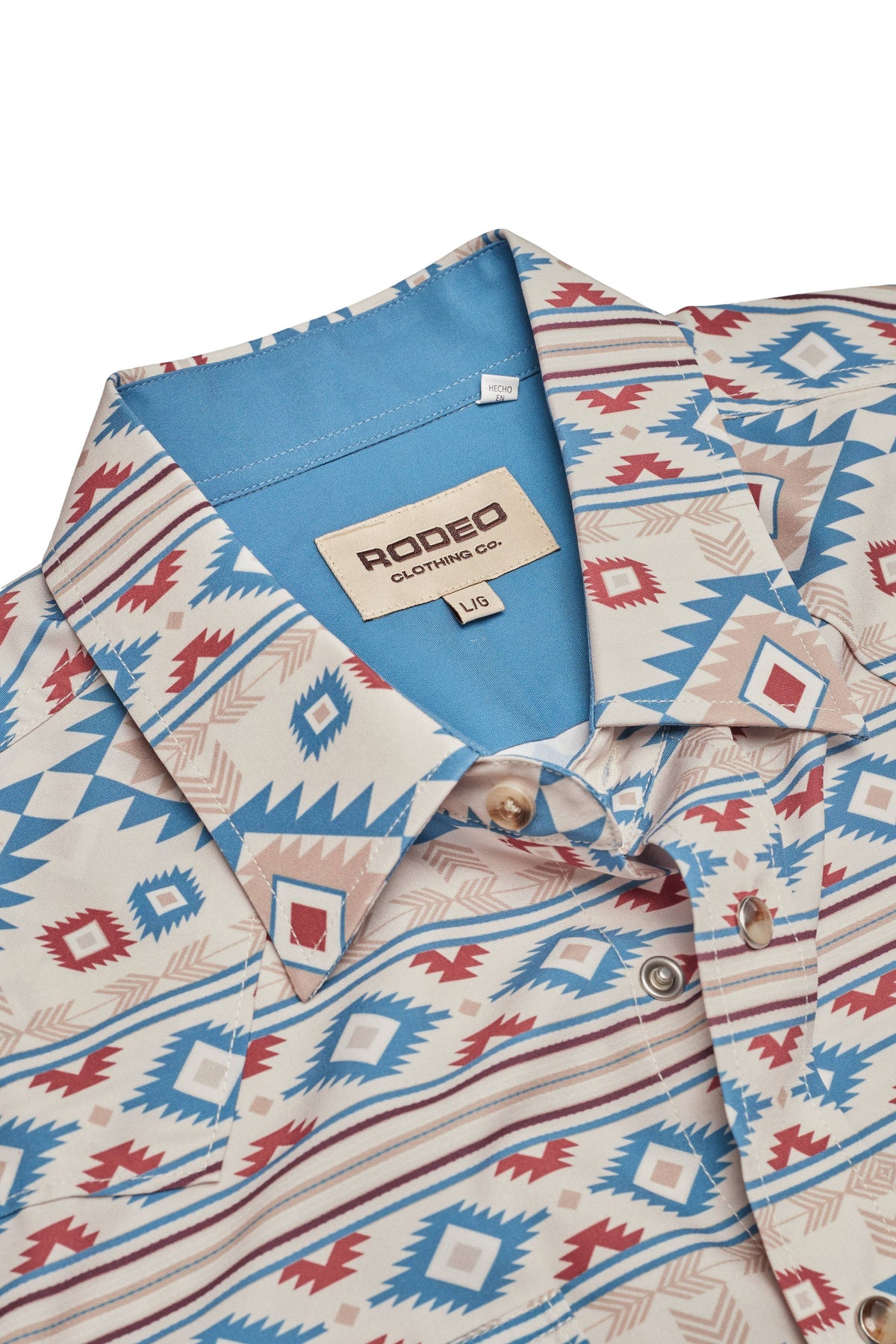 Men's Western Pearl Snap Aztec Print Shirt