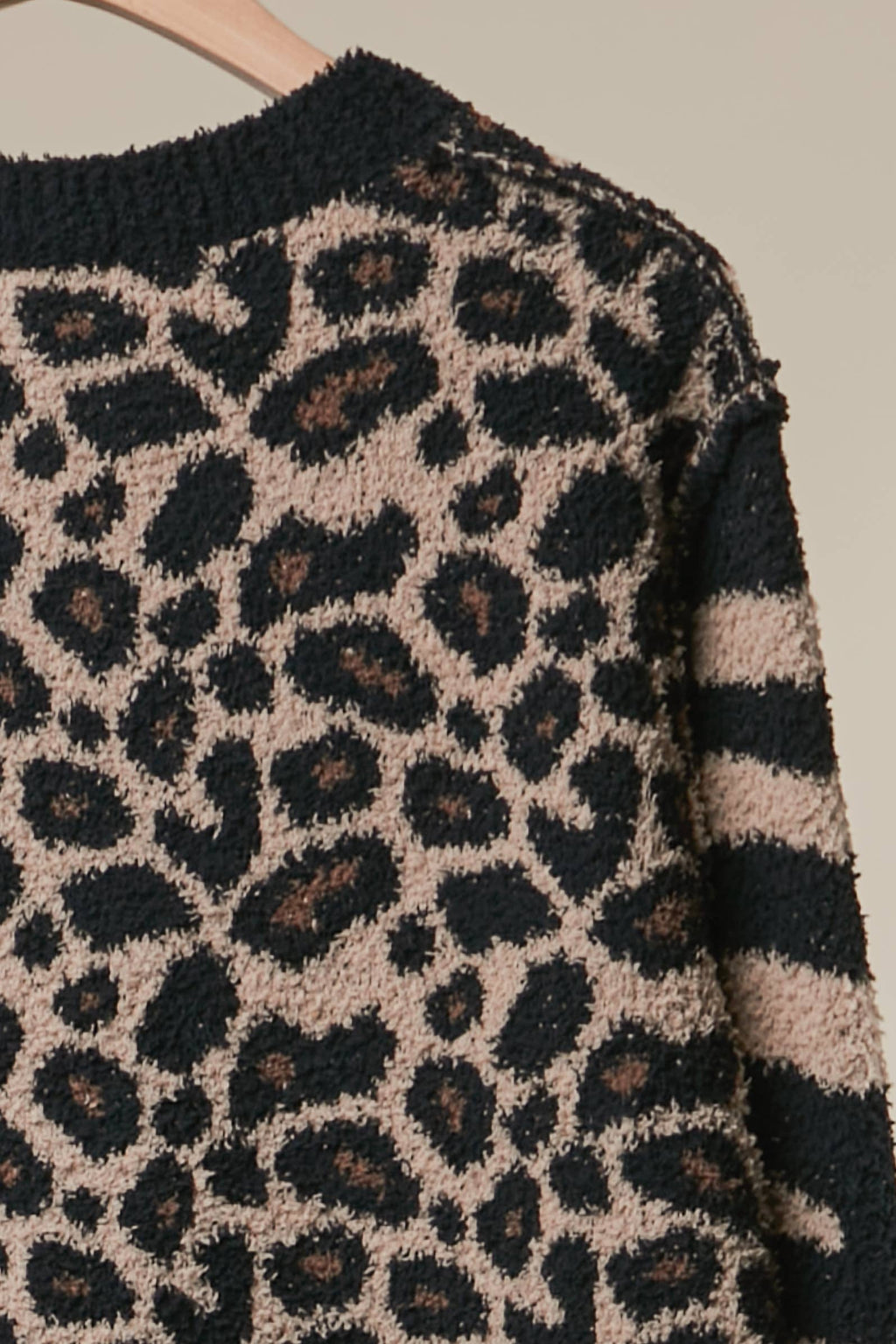 Mixed Animal Print Knit Sweater