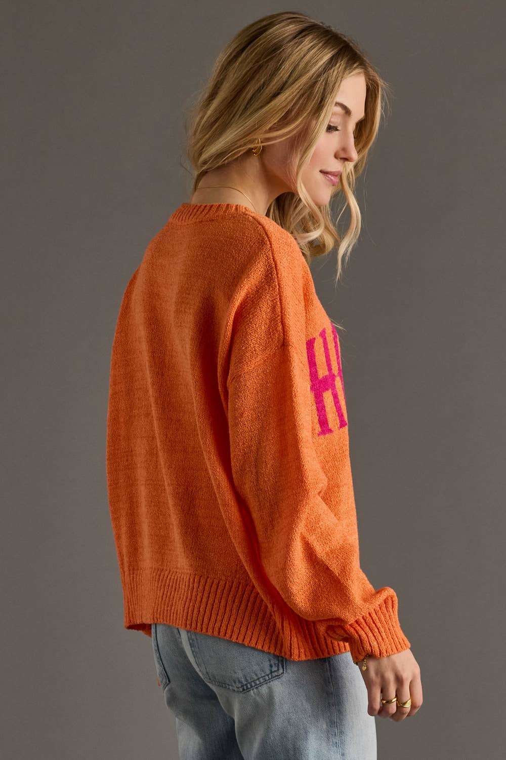 Orange Howdy Lightweight Sweater