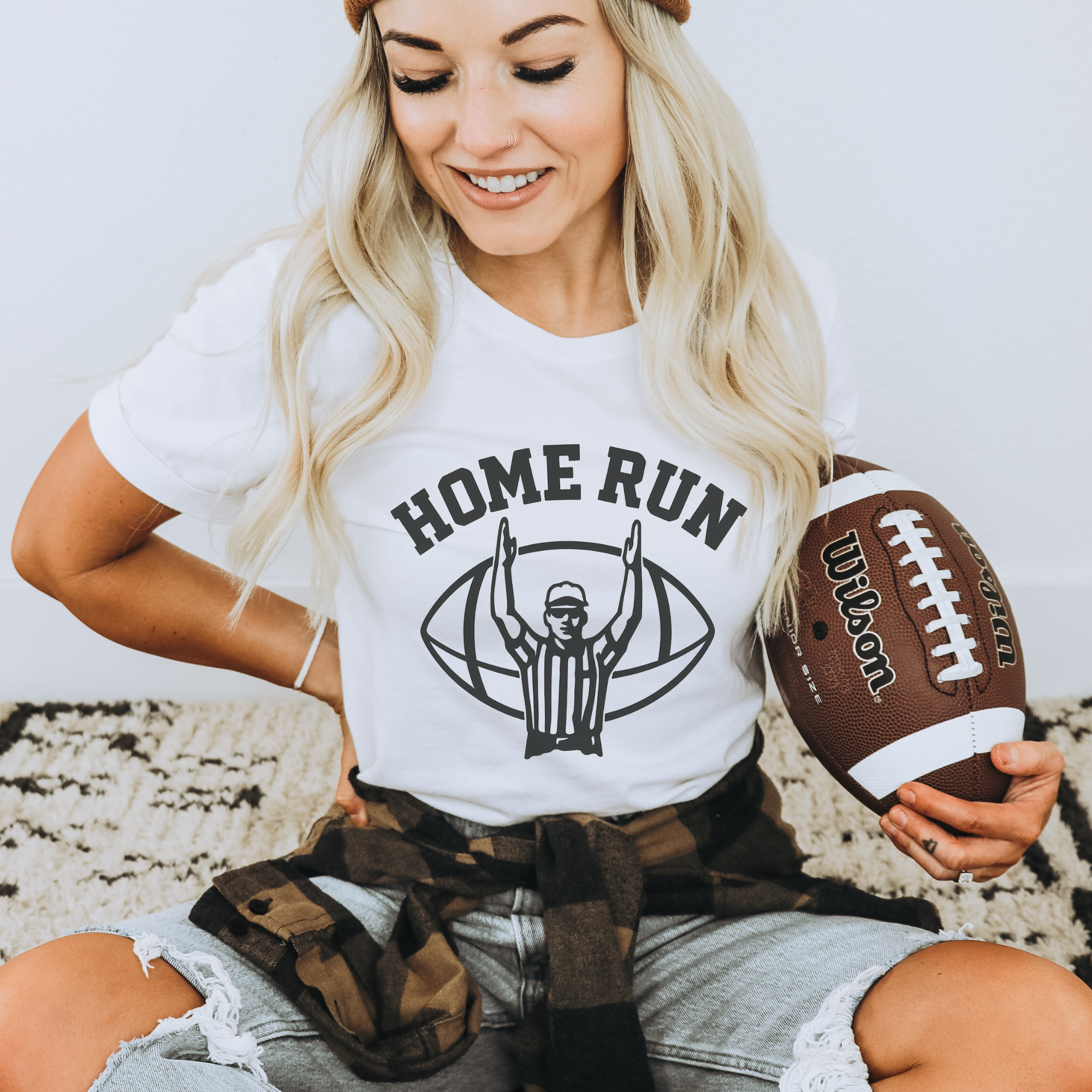 Home Run Funny Football Unisex Graphic T-Shirt