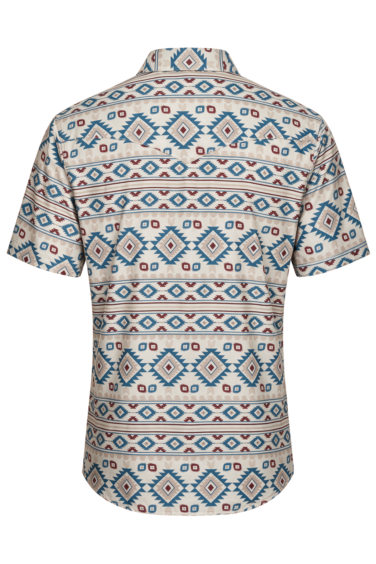 Men's Western Pearl Snap Aztec Print Shirt