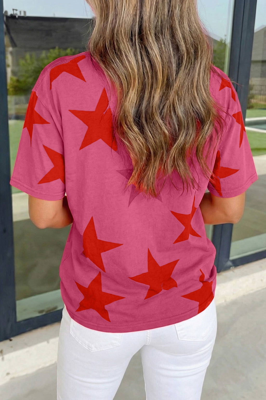 Mineral Wash Front Star Printed Tee | S-XL