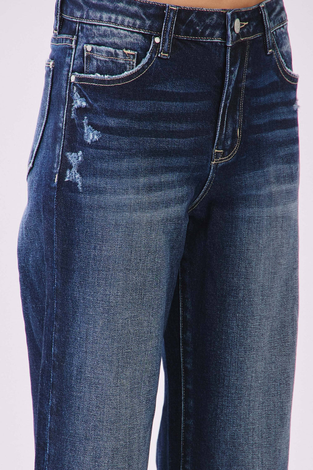 DK HIGH RISE COMFORT BAGGY STRAIGHT W/ CUFFED HEM