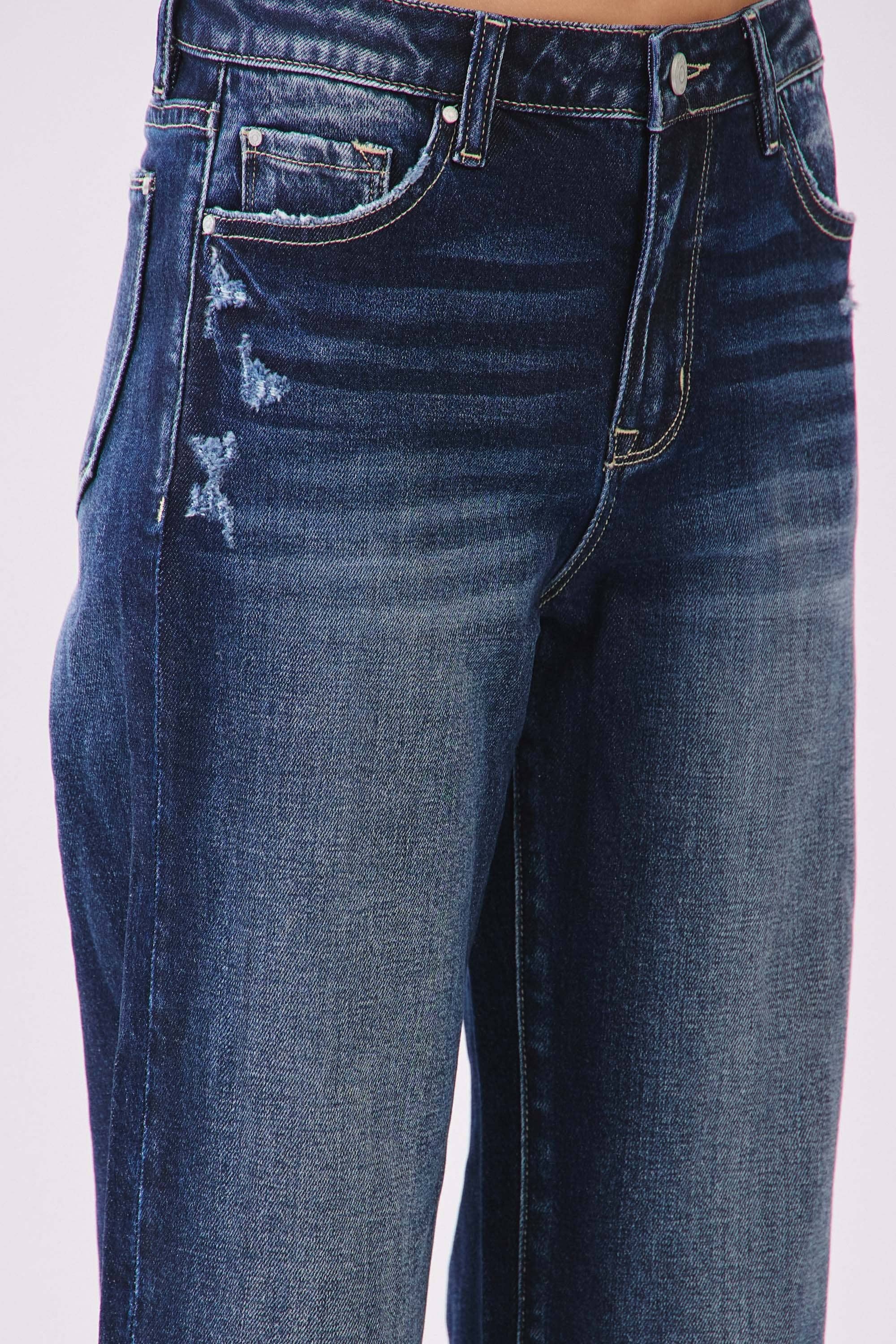 DK HIGH RISE COMFORT BAGGY STRAIGHT W/ CUFFED HEM