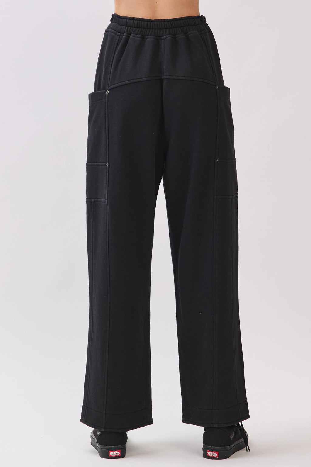 French Terry Wide-Leg Sweatpants