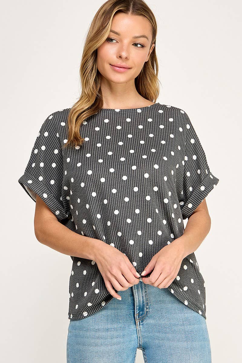 Polka Dot Pattern Top
