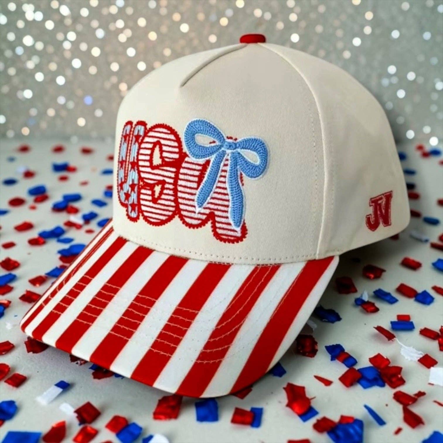 USA Bow Stripe Cap