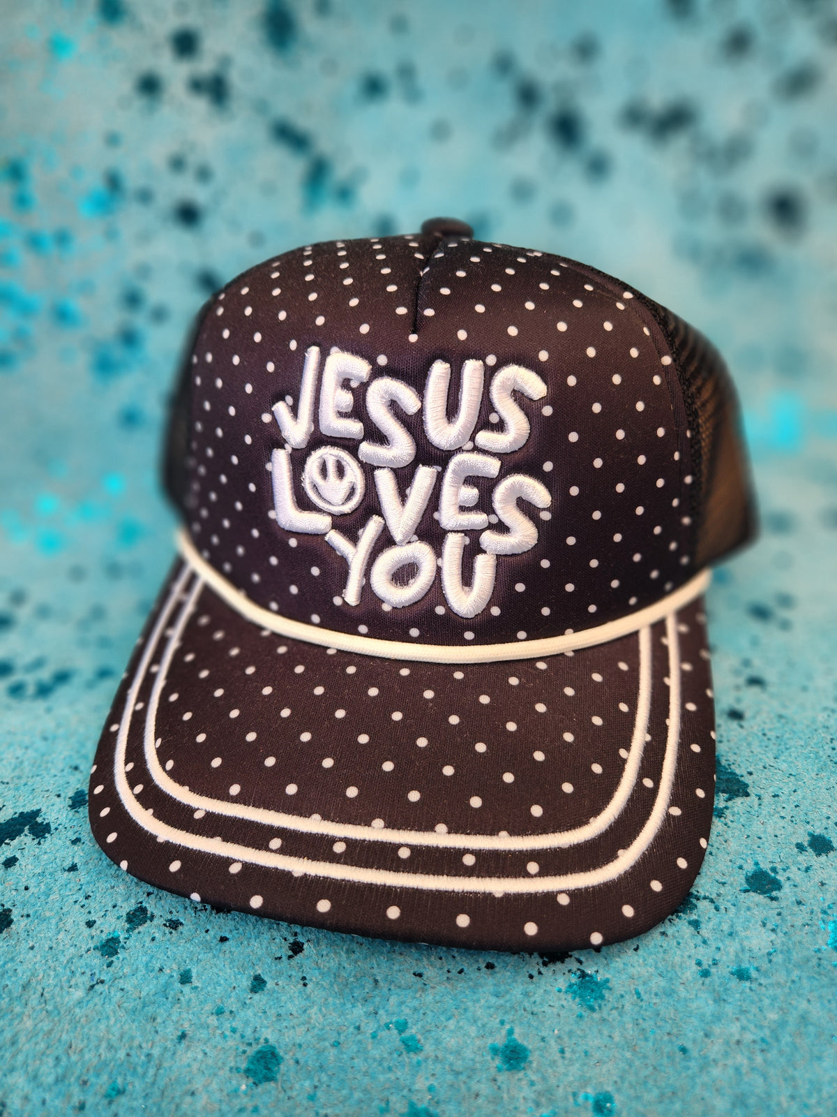 Jesus Loves You Ploka DOT Hat