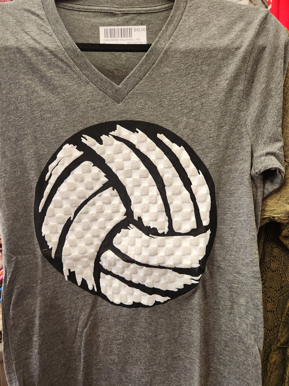 VOLLEYBALL CHECKERED TEE