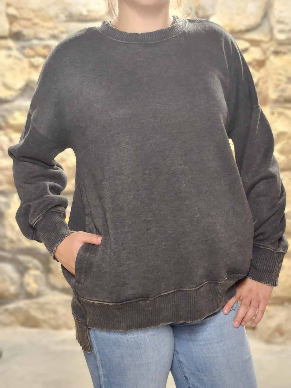 ACID WASH SWEATER