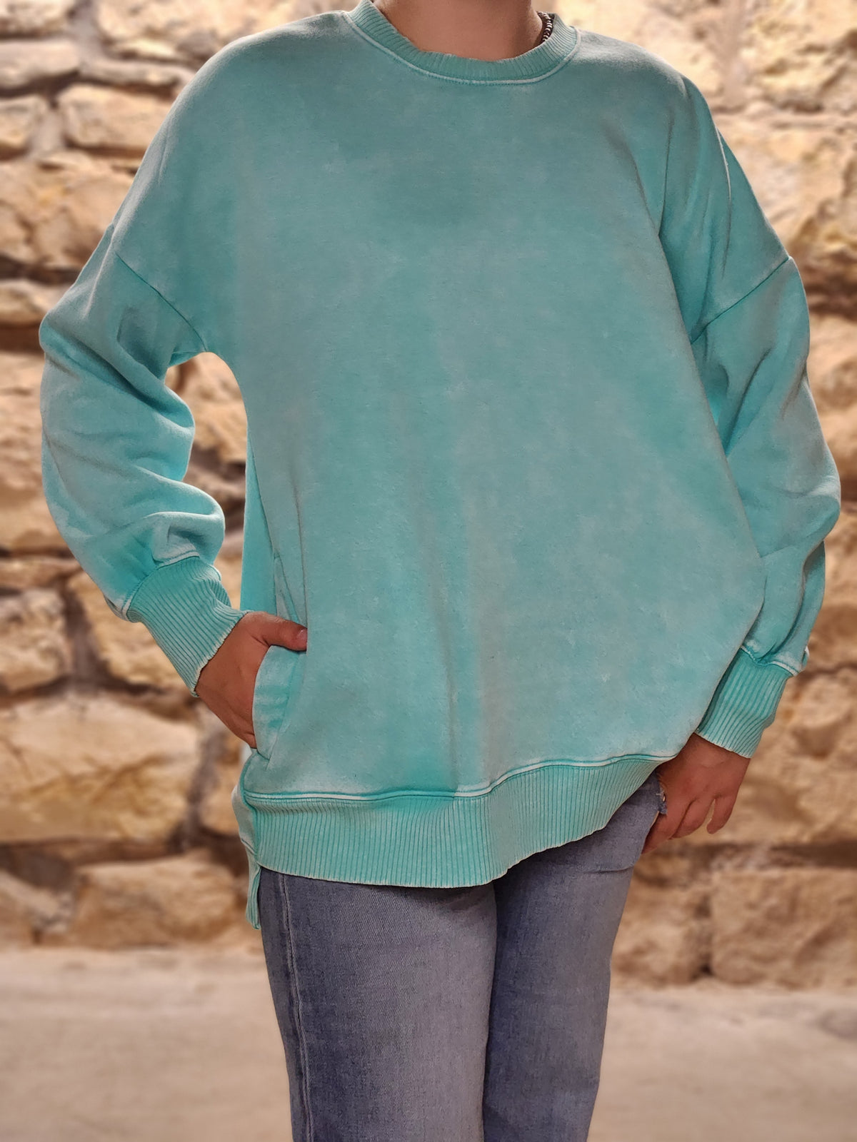 ACID WASH SWEATER