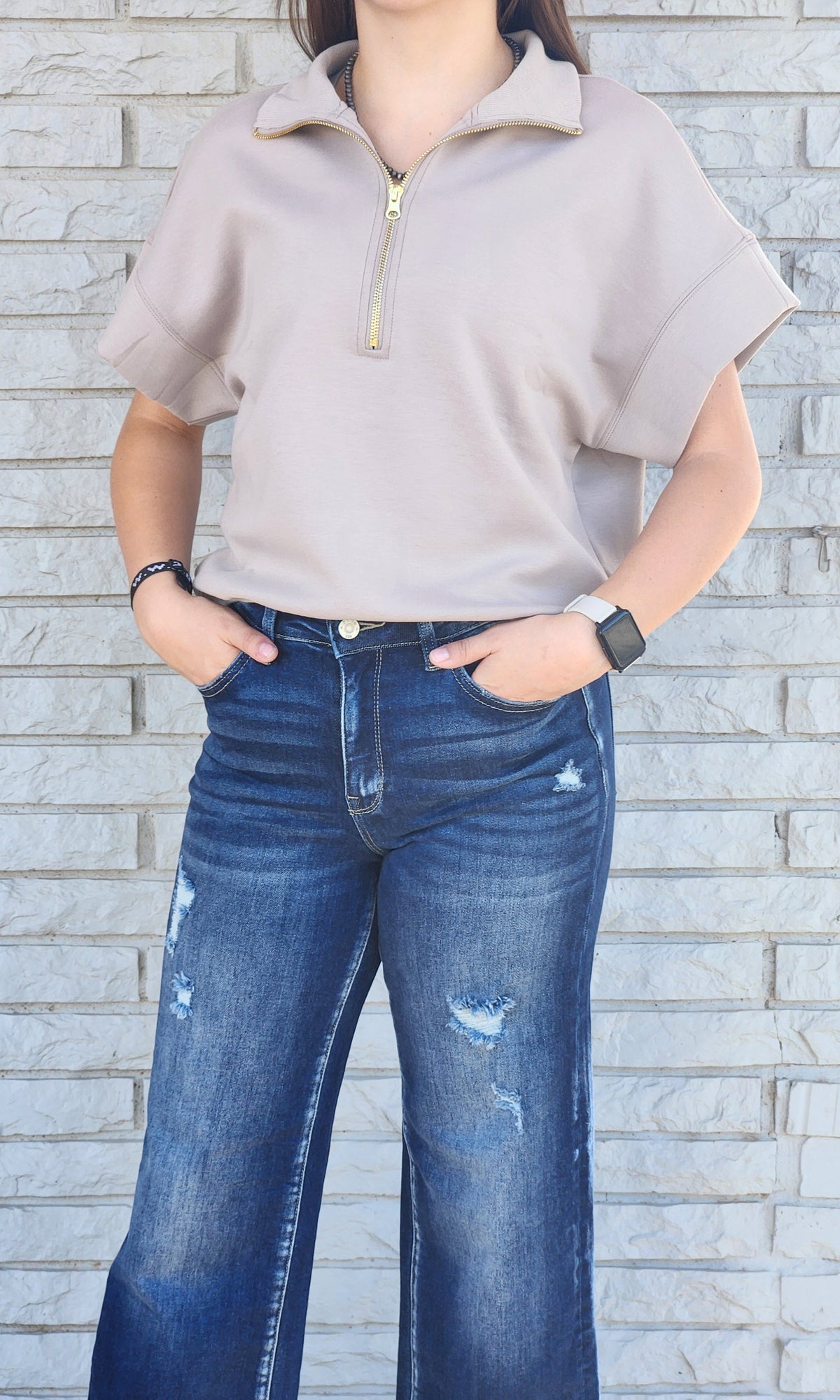 Scuba Zip Up Top