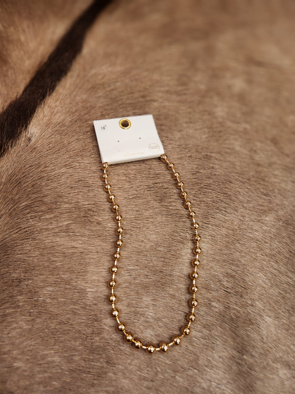 GOLD BEAD NECKLACE