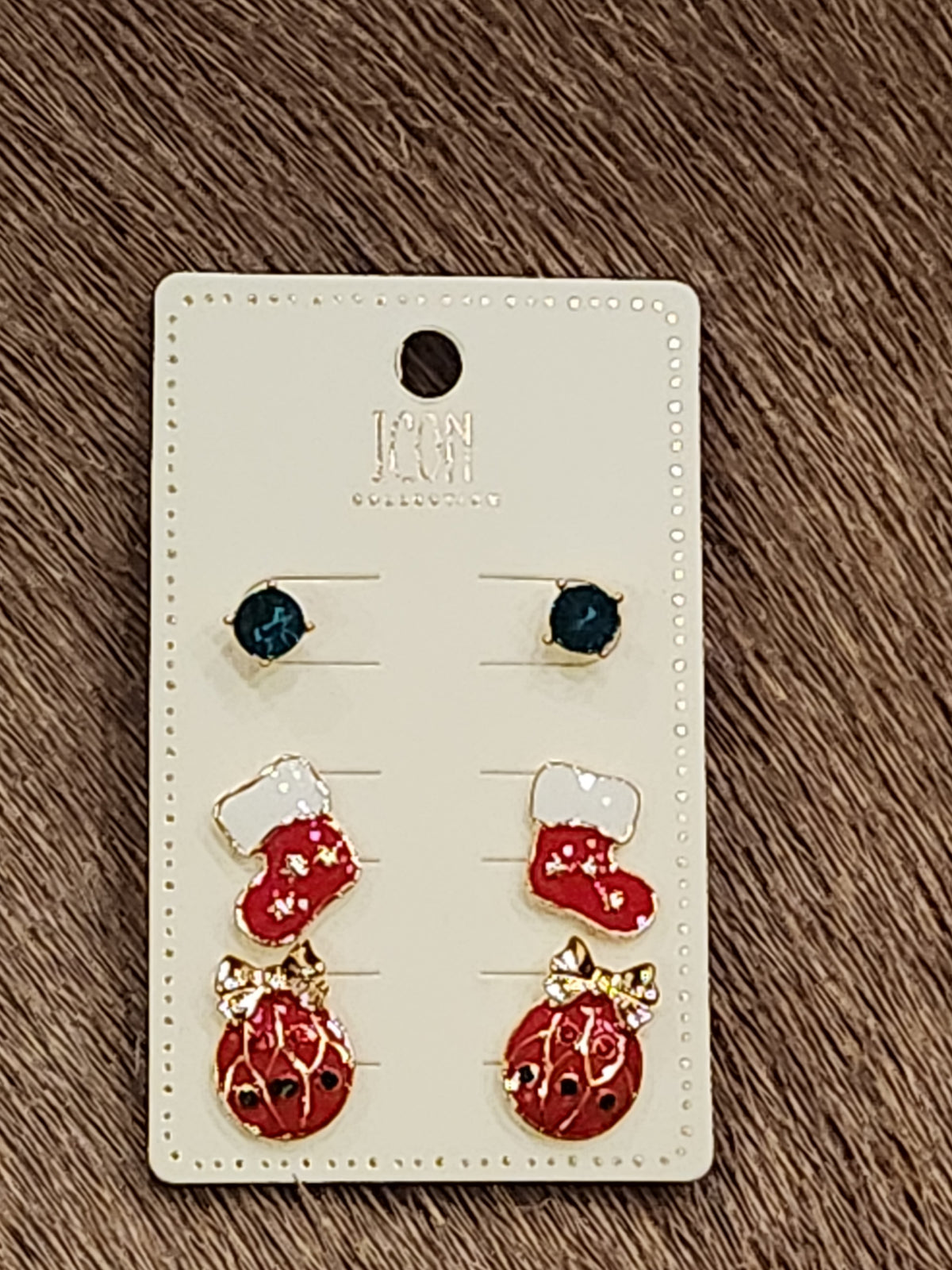 CHRISTMAS SET STUD EARRINGS