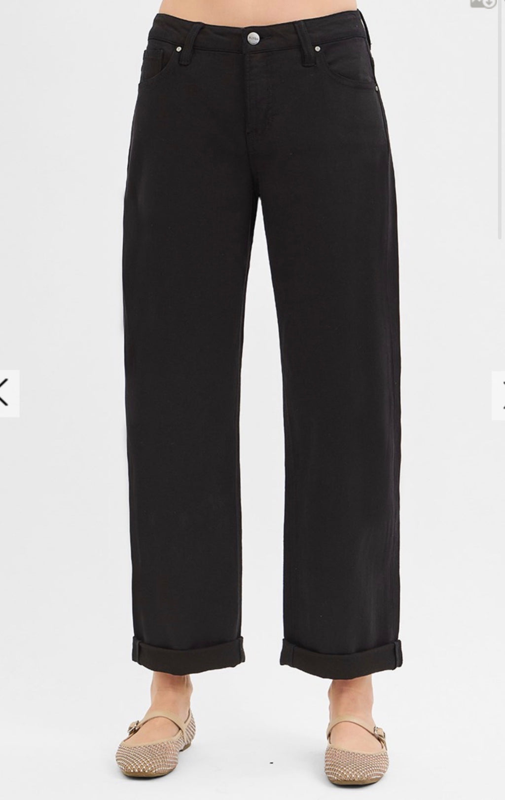 MID RISE ANKLE BARREL BAGGY JEANS