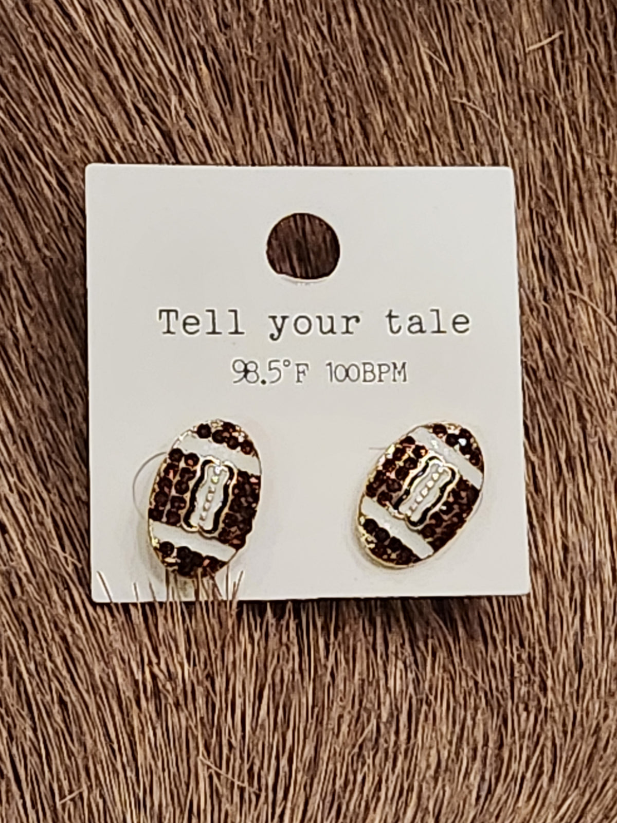 FOOTBALL STUD EARRINGS